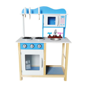 #KA239-Wooden Blue Simulation Play House Toys-Kids Kitchen