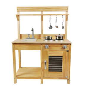 #KA241-Raw wood color outdoor simulation children’s kitchen toy