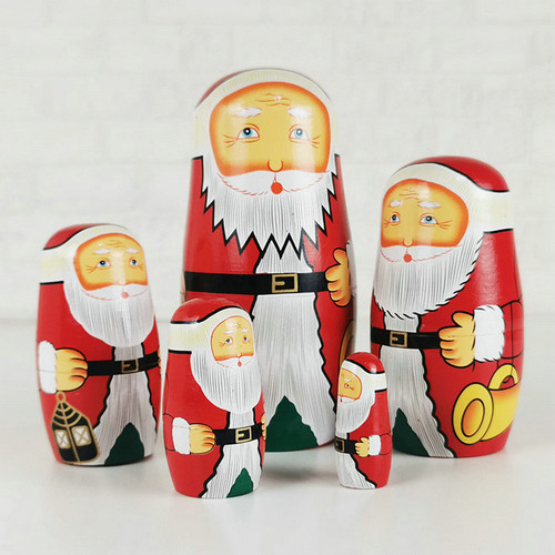 #KC231-Red Santa Claus Russian Doll 5-piece Set - Toys & Play sets - 1